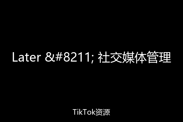 Later – 社交媒体管理